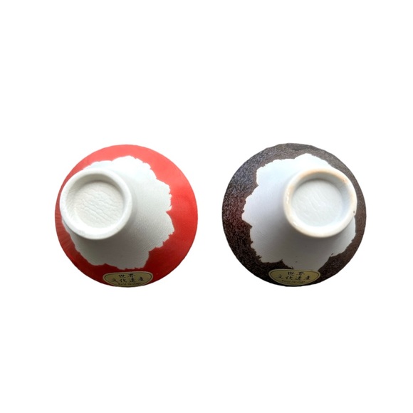Mt Fuji Ceramic Sake Cup (one set of two) - Picture 4 of 8